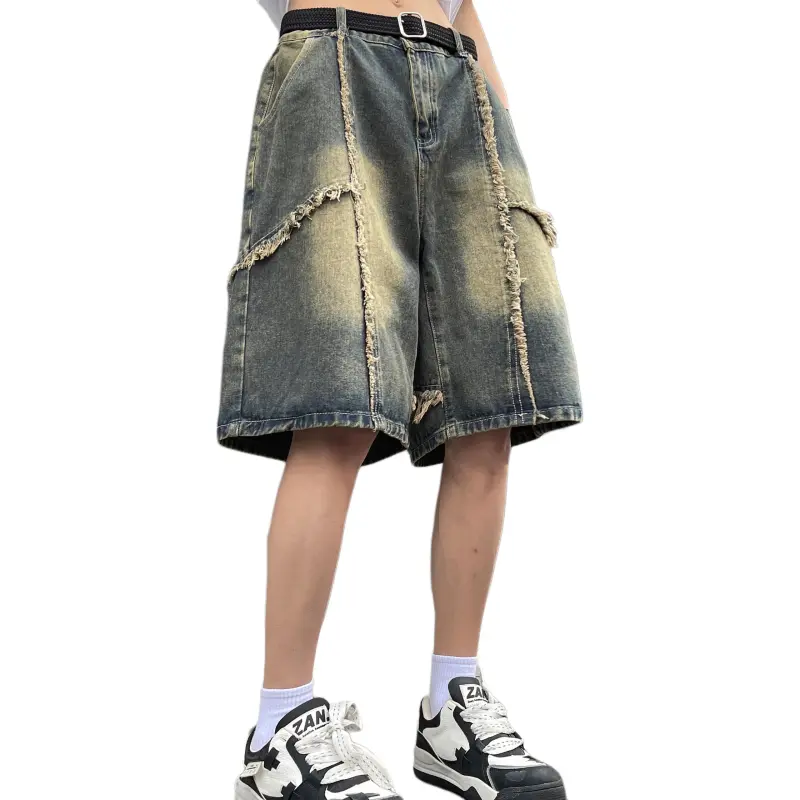 7 SEVFUN Denim Shorts Unisex Nano Yellow-4