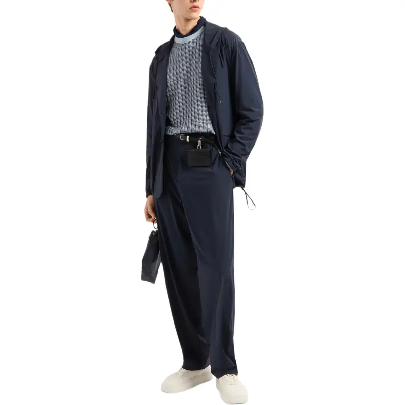 EMPORIO ARMANI Asv Lyocell blend Jumper With Wave Motif-4
