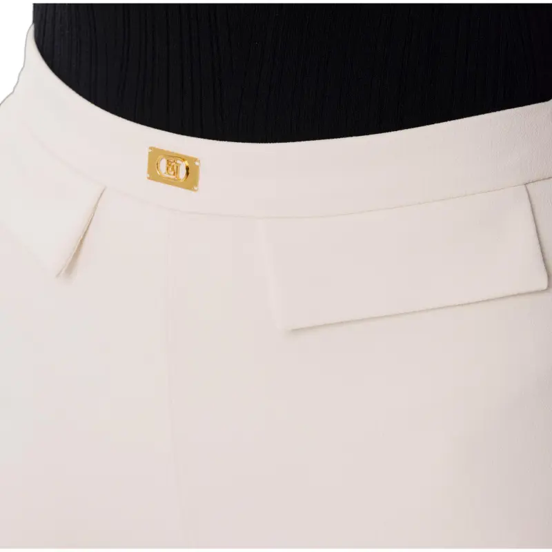 Elisabetta Franchi Crepe Tapered Trousers-2