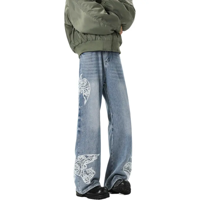 WARNING LIGHT Jeans Unisex Blue-2