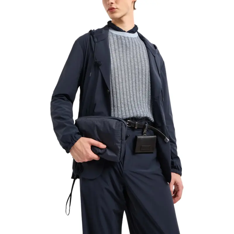 EMPORIO ARMANI Asv Lyocell blend Jumper With Wave Motif-3