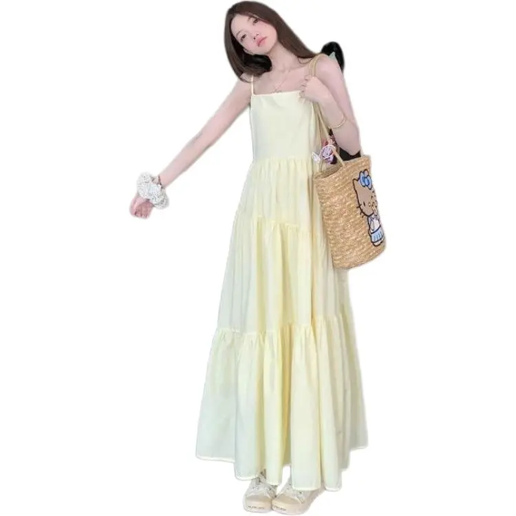 KAISER Slip Dresses Women's Yellow-2