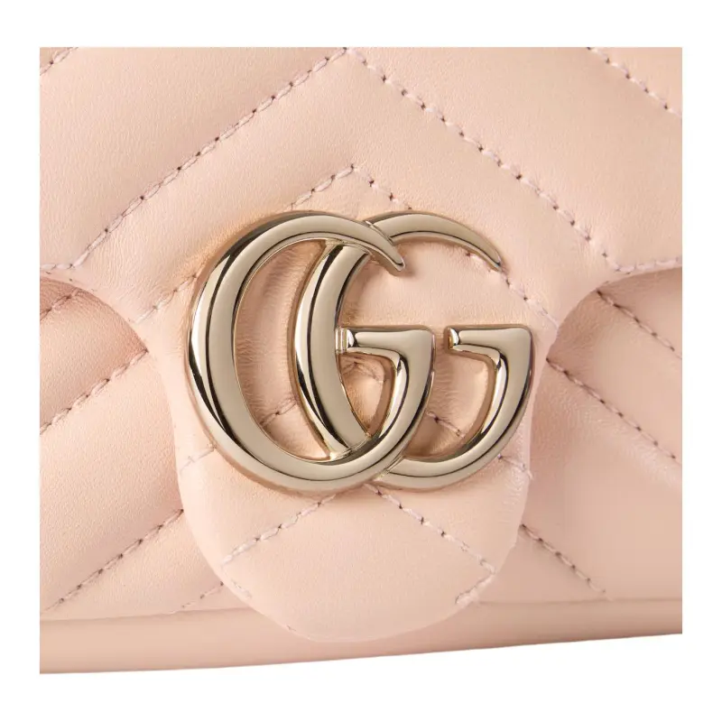 GUCCI GG Marmont Lambskin Shoulder Bag Mini Women's Pink-5
