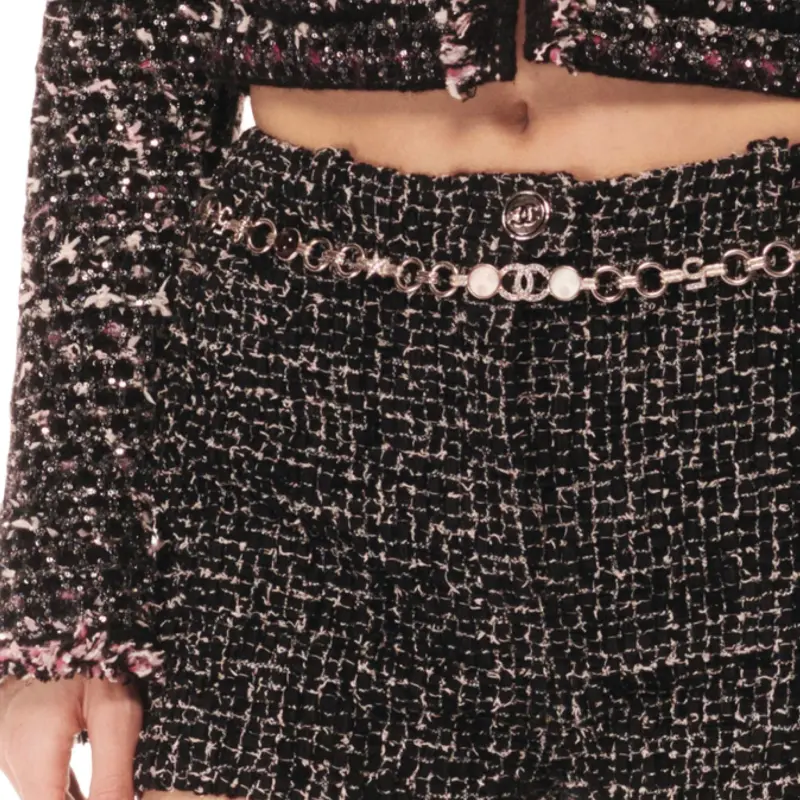 CHANEL FW24 Casual Shorts Women's Black White-4