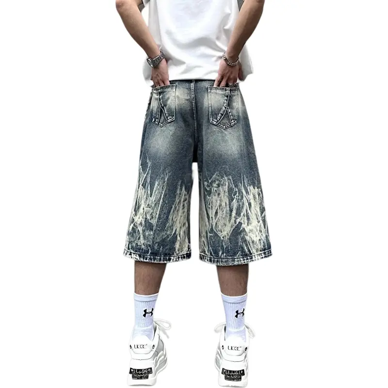 Imcrasy Denim Shorts Unisex Blue-4