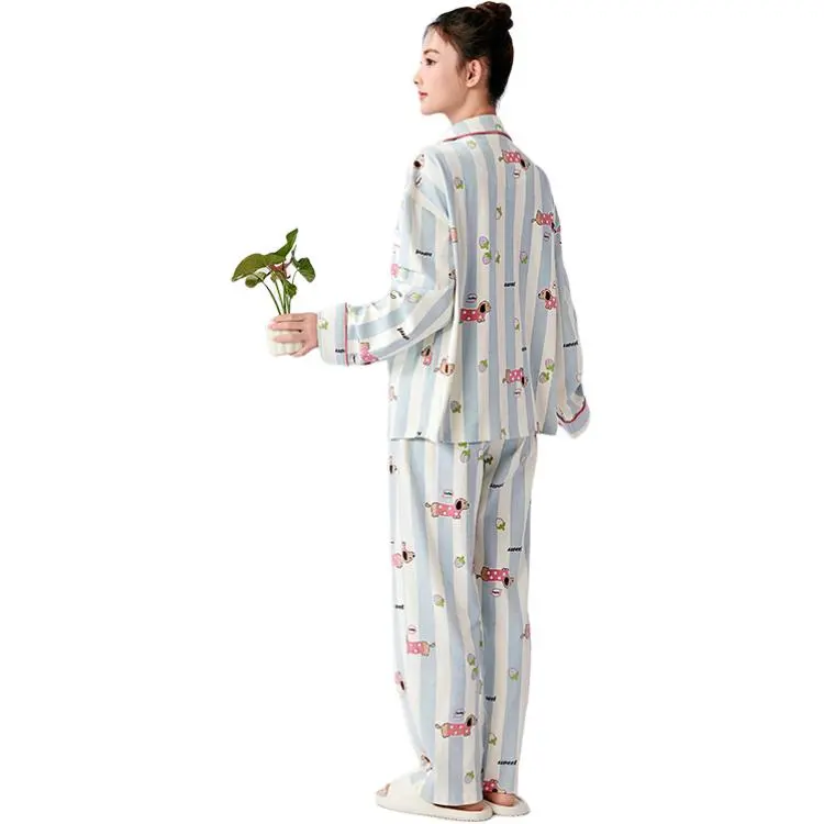 ZAO FU NIAO Pajama Set Women's Celestial Blue-2