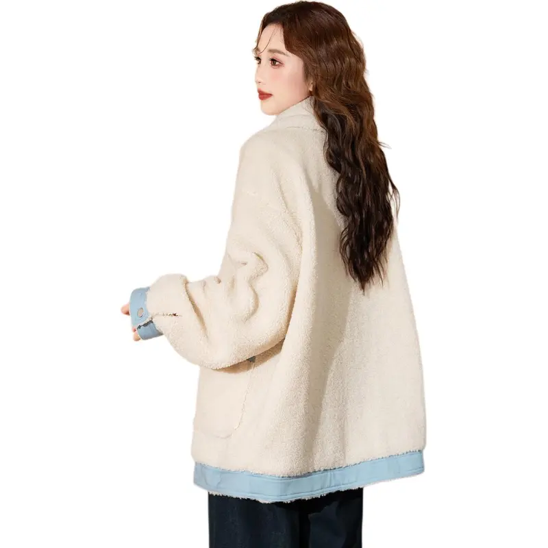 Tonlion Velvet feel Coat Women's Ecru-2