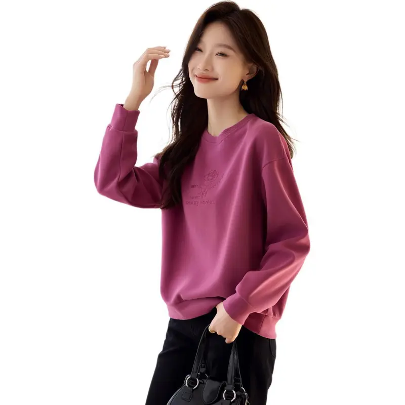 Mo Han Yi Mei Sweatshirt Women's Rose Gray Pink-1