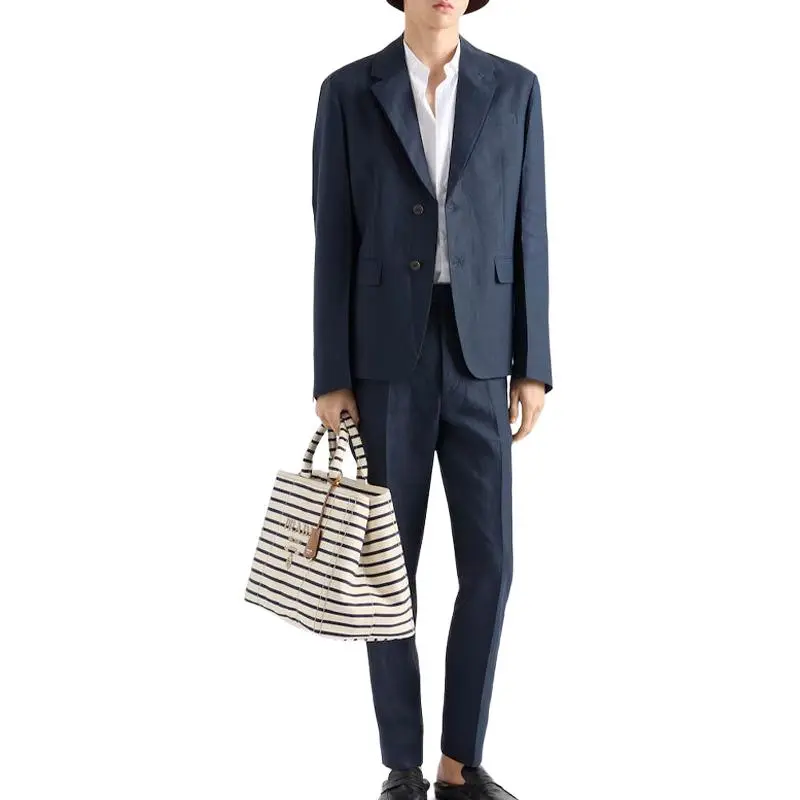 PRADA Suit Trouser Men's Marine Blue-1