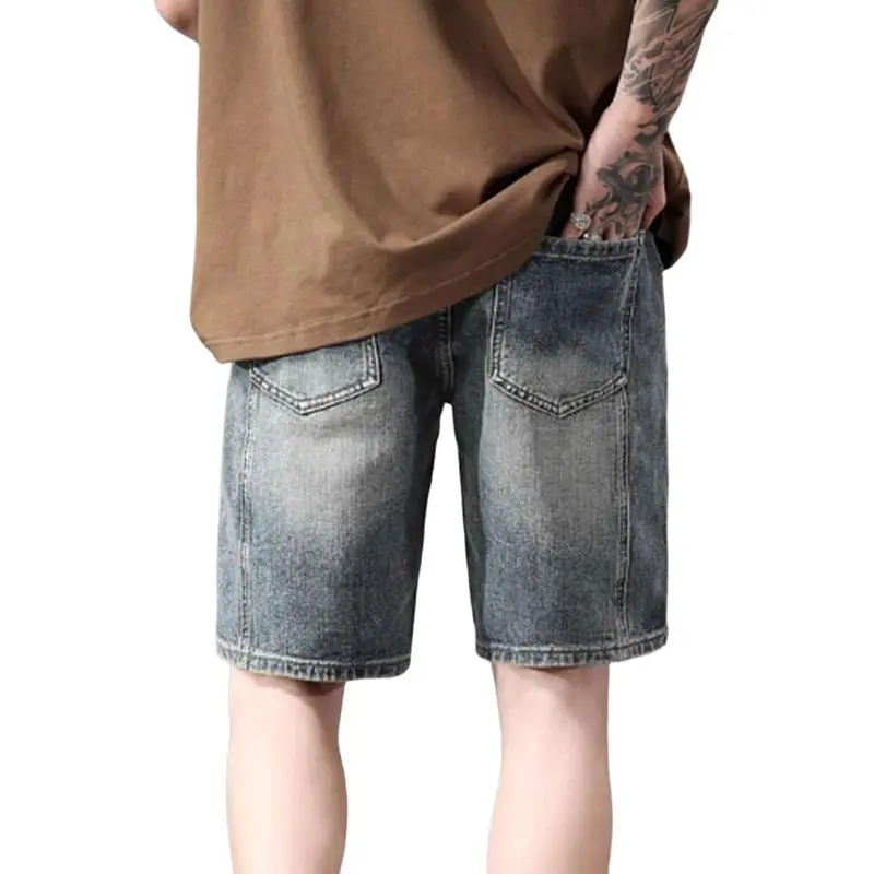 CORNILOT Denim Shorts Unisex Vintage Blue-3