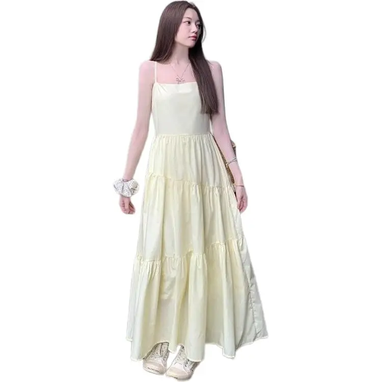 KAISER Slip Dresses Women's Yellow-0