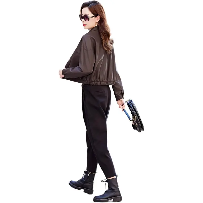 Yi Mengyuan Leather Jacket Women's-3