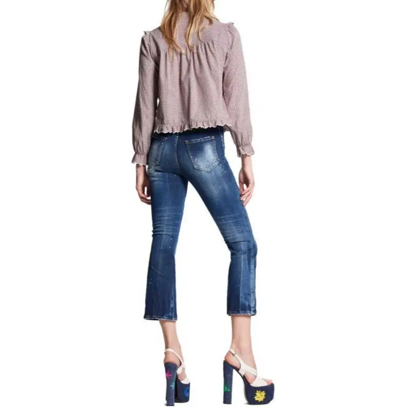 DSQUARED 2 High Waisted Distressed Flared Jeans-1
