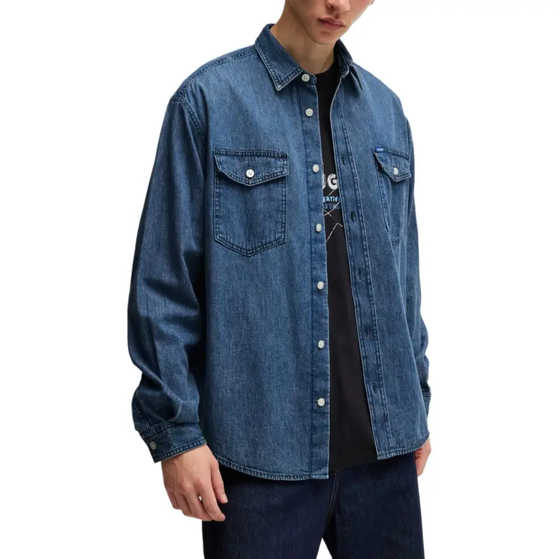 HUGO BOSS Shirts Men Blue-1
