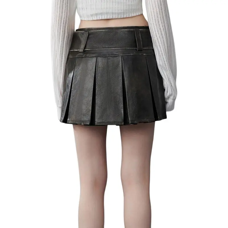 UNIFREE Casual Short Skirts Women's Black Coffee-1