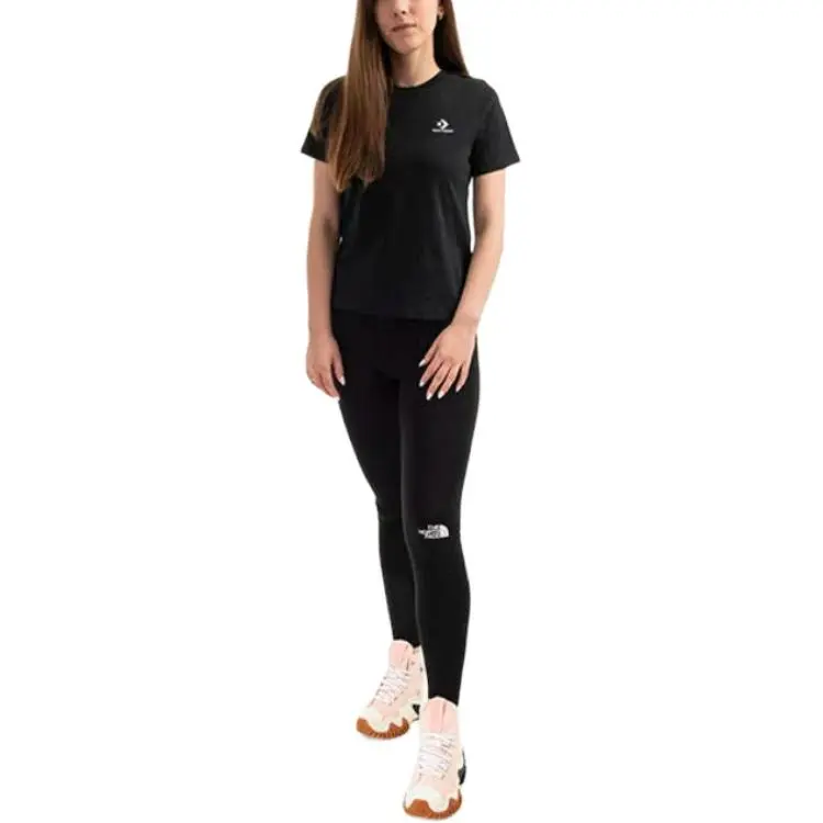 Converse Star Chevron T Shirt Women's Black-2