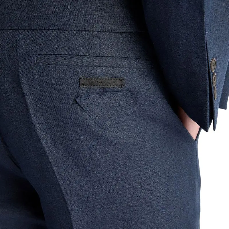 PRADA Suit Trouser Men's Marine Blue-4