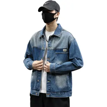 Tonlion Denim Jacket Unisex Medium Blue