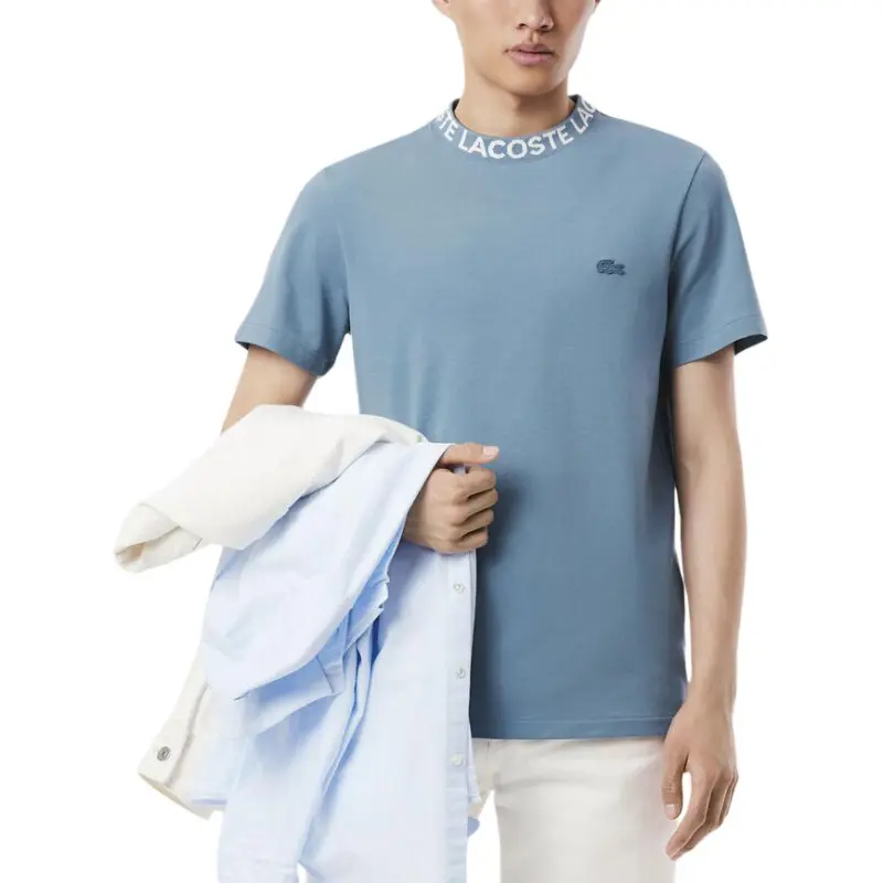 LACOSTE Jacquard Branded Pique T shirt-2