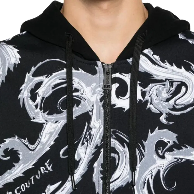 VERSACE JEANS COUTURE Barocco Printed Jersey Hoodie-4