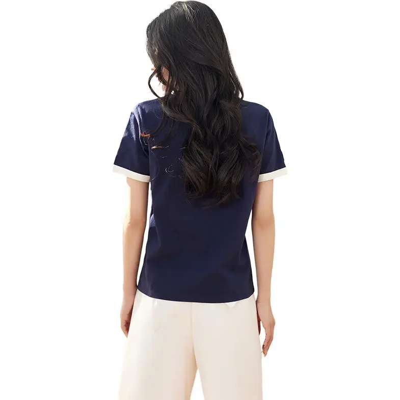 La Chapelle Regular T Shirt Women's Blue-3
