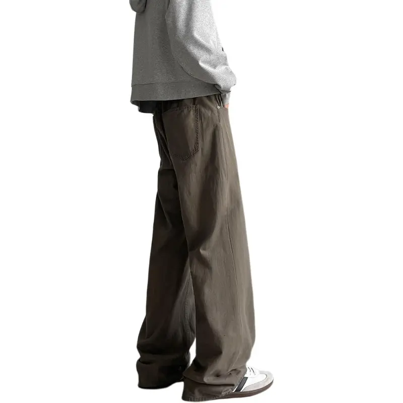 NEVER RULE Casual Pants Unisex Coffee-3