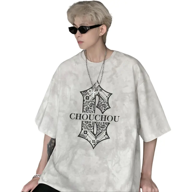 CHOUCHOUS Drop Shoulder Sleeve T Shirt Women's-7