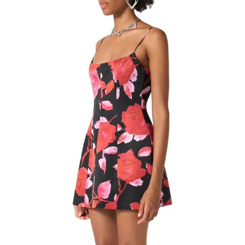 Blumarine Slip Dresses Women's Red Black-4
