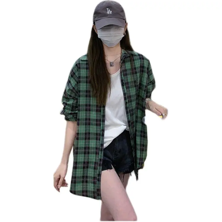 Mu Xiao Xin Shirt Women's Green-3