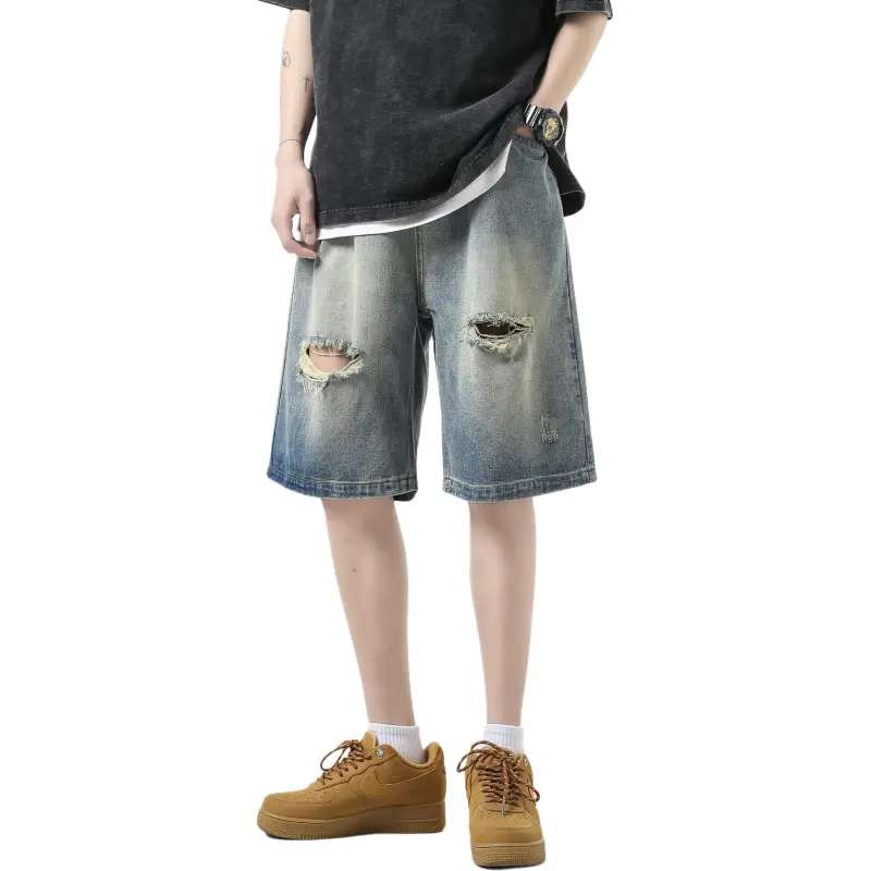 BAGE Denim Shorts Unisex-7