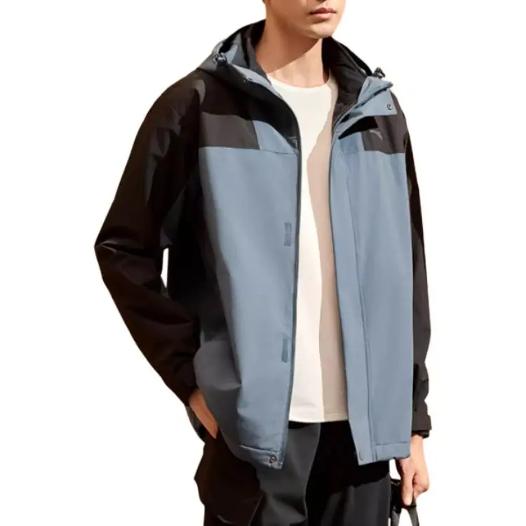 Anta Variety Training Collection Warm Water Repellent Windbreaker Jacket Men's Basic Black/Men's Gray-1