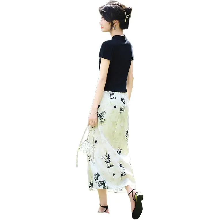Still Quiet Casual Short Skirts Women's Elegant Green-1