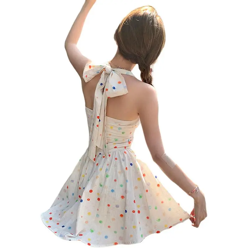 Dior Beauty Slip Dresses Women's Rainbow Polka Dot Skirt-1