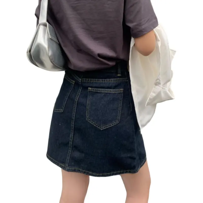 Ordifen Denim Short Skirts Women's-2