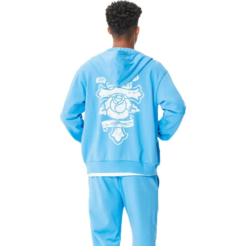 Ed Hardy SS25 Sweatshirt Men's Baby Blue-2