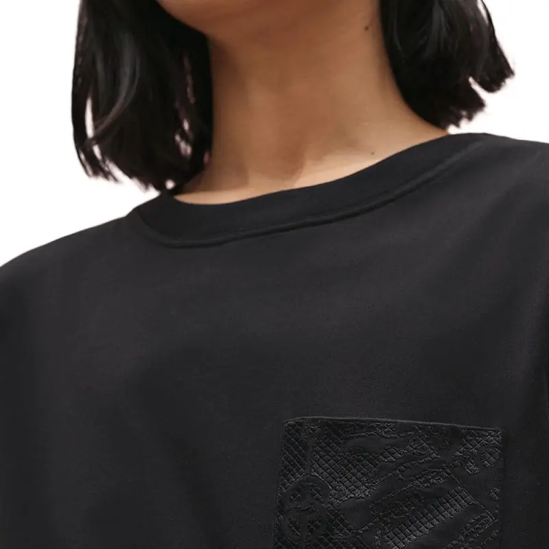HERMES Short Sleeved Dress Women's Black-3