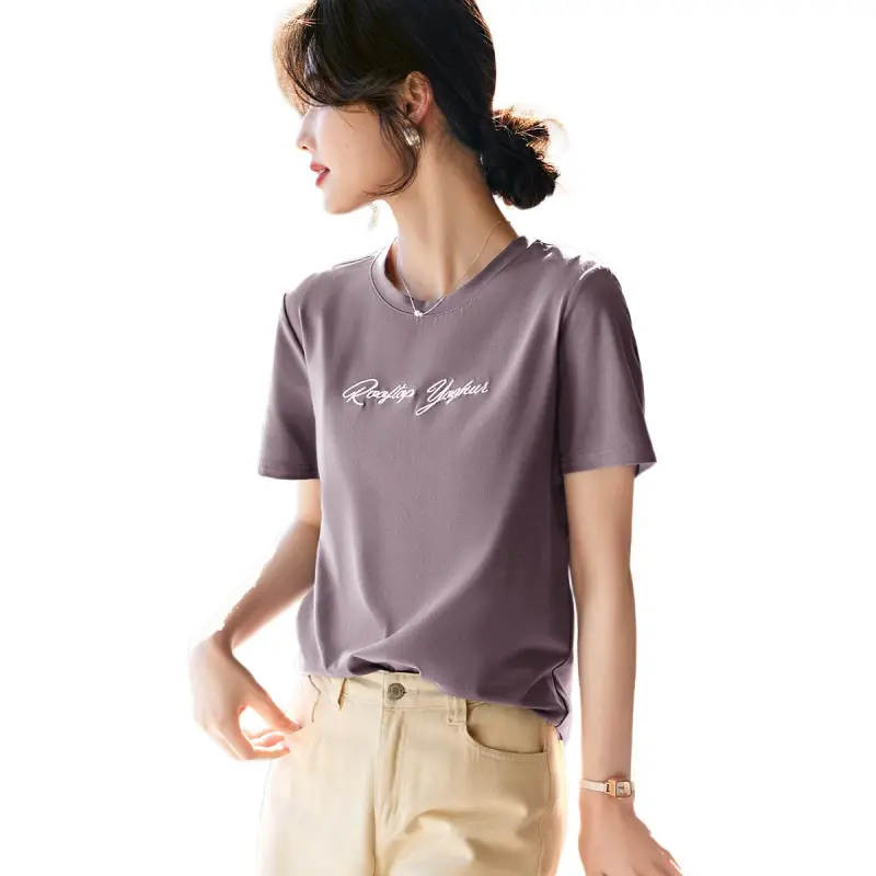 XWI T Shirt Women's Gray Purple-3