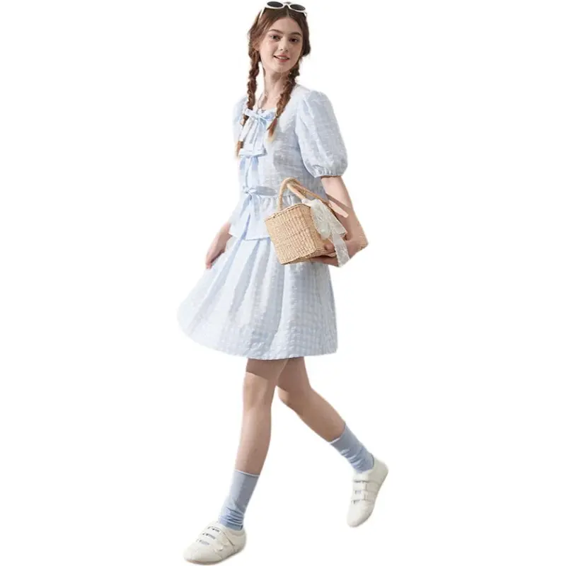 Flowers In Water Skirt Set Women's-4