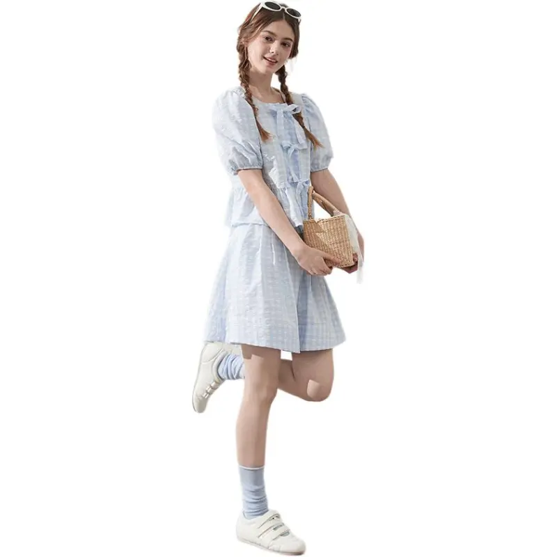 Flowers In Water Skirt Set Women's-3