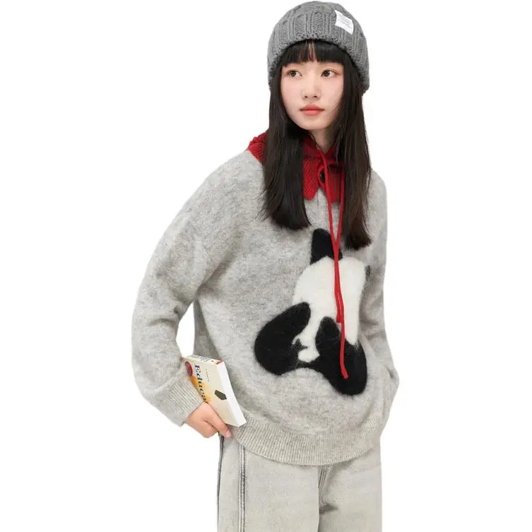 ZIHAN Sweaters Women's Gray-3