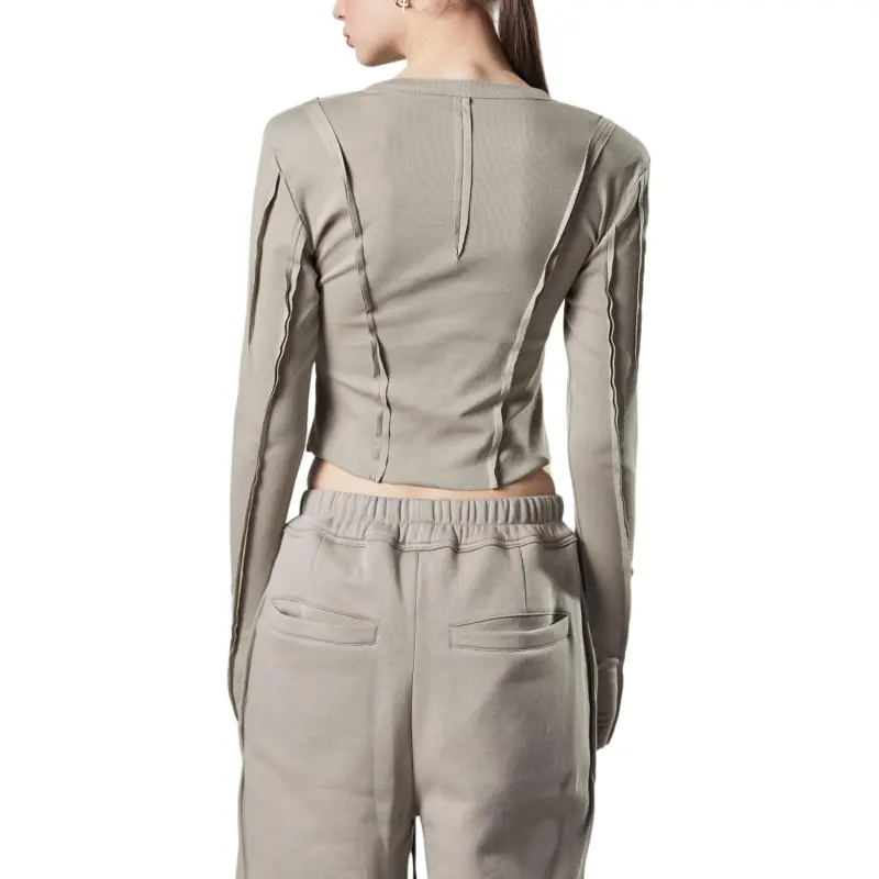 THOM KROM Crop Tops Women's Gray-3