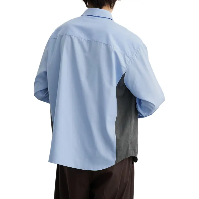 PUBLIC TOKYO SS25 Shirt Men's Sax Blue-4