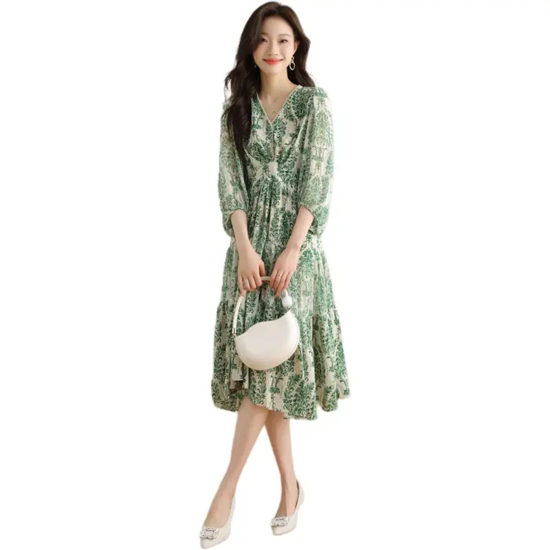 Mu Xiao Xin Short Sleeved Dress Women's-8