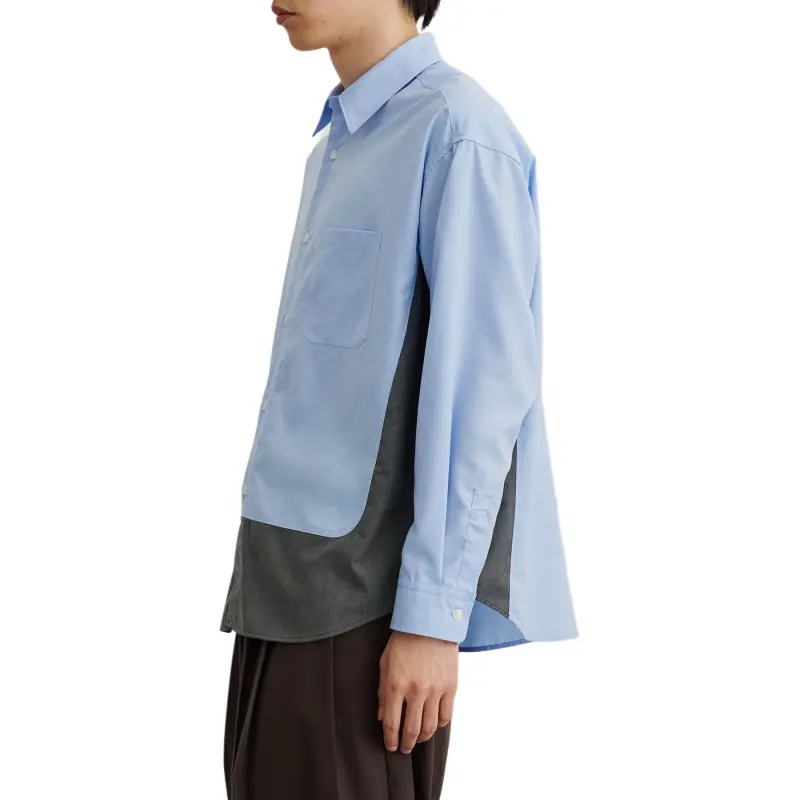 PUBLIC TOKYO SS25 Shirt Men's Sax Blue-5