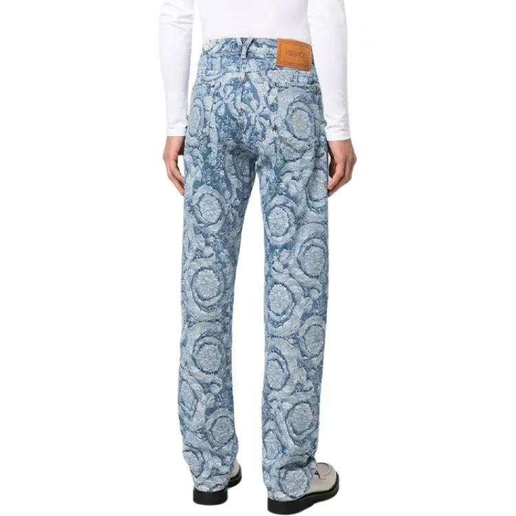 VERSACE Barocco Silhouette Patterned Jeans-2