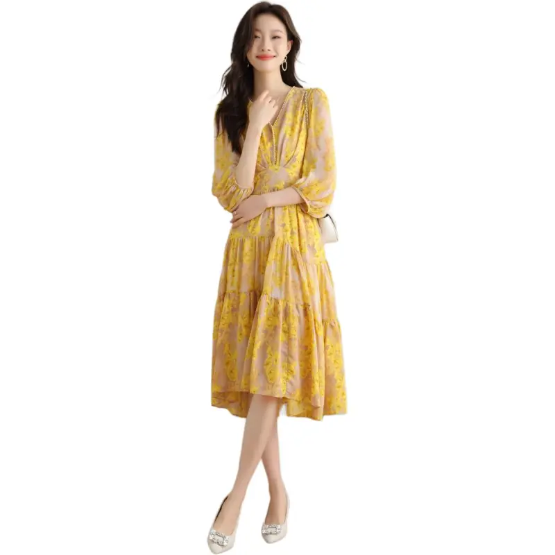 Mu Xiao Xin Short Sleeved Dress Women's-3