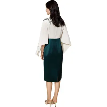 BBLLUUEE Short Sleeved Dress Women's Turquoise