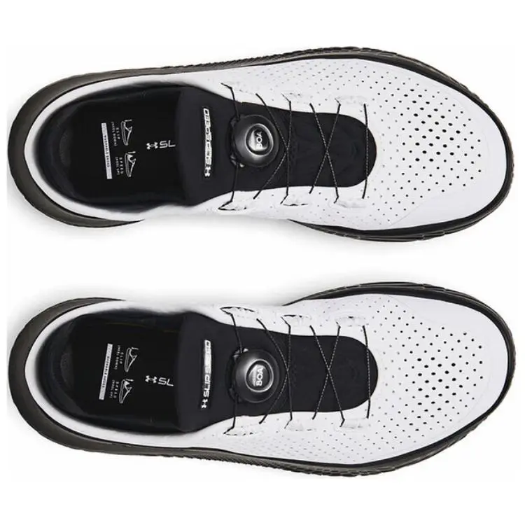 Under Armour Ua Flow Slipspeed Anti Slip Wear Resistant Low Top Training Running Shoes Unisex White Black-4