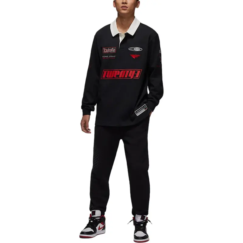 Jordan Essentials Rugby Jerseys Men's Black-2