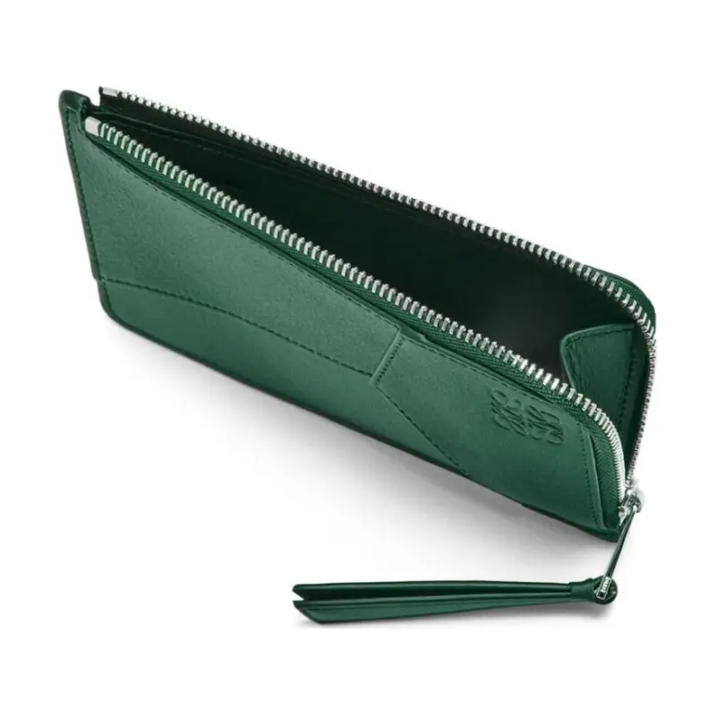 LOEWE Puzzle Calfskin Card Holder Men's Evergreen-2